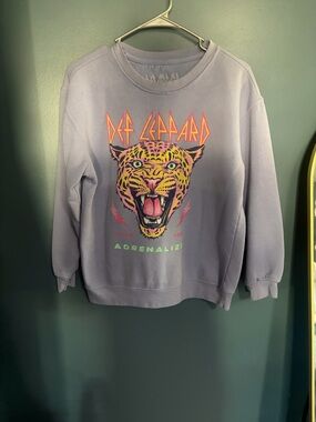 Def Leppard Adrenalize Graphic Sweatshirt - Lavender